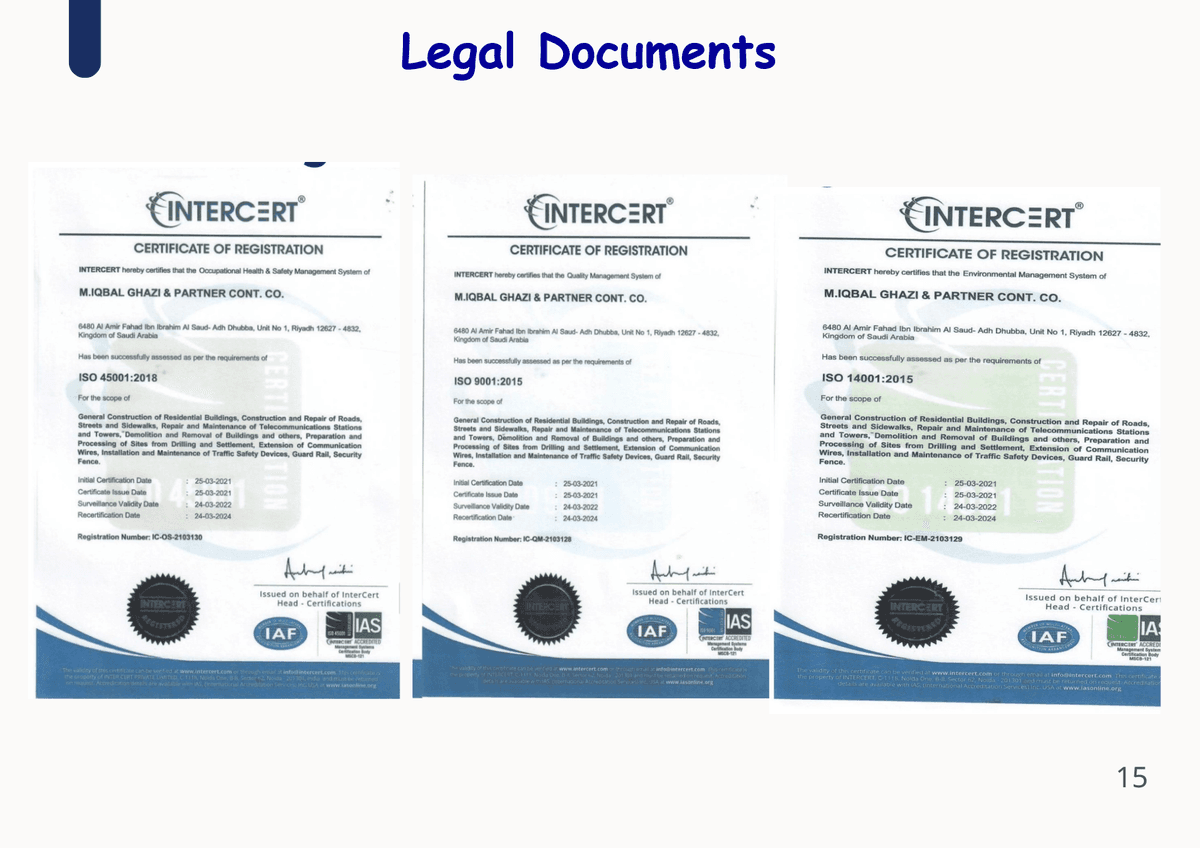 ISO Certifications